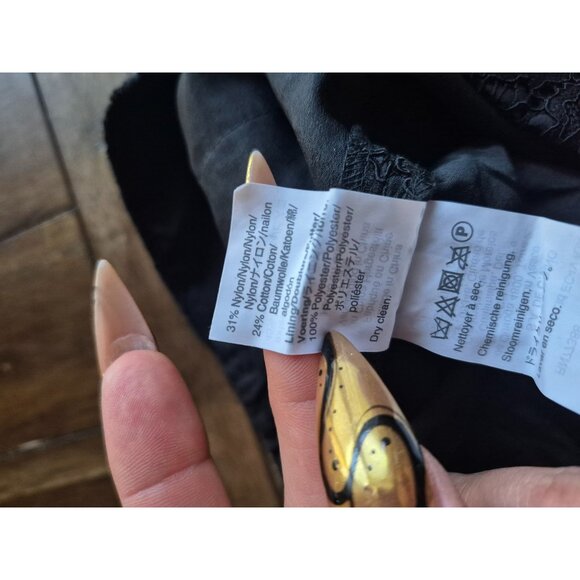 J.Crew Lace Overlay Black Pants Size 4 - Picture 3 of 6